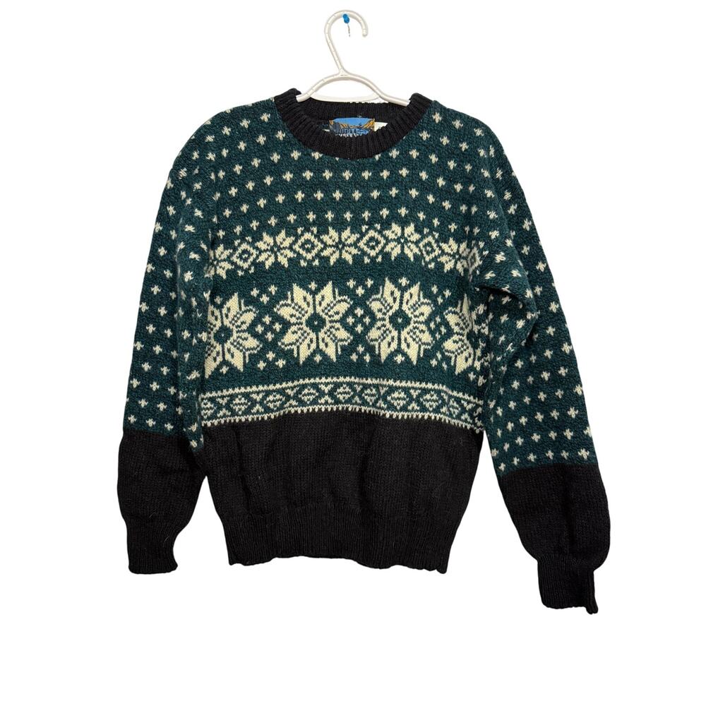 Timber Valley vintage wool sweater womens small nordic holiday cabincore cottage